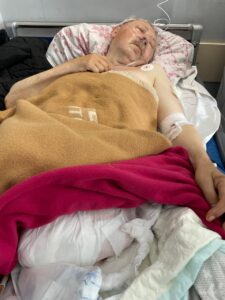 Władek po drugiej amputacji Władek po drugiej amputacji